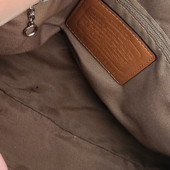 Vintage Rare Coach Signature Yellow Handbag Satchel Purse - Picture 14 of 15